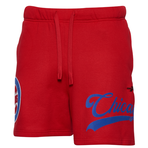 MENS - Pro Standard Cubs Living Large Fleece Shorts - Red/Blue