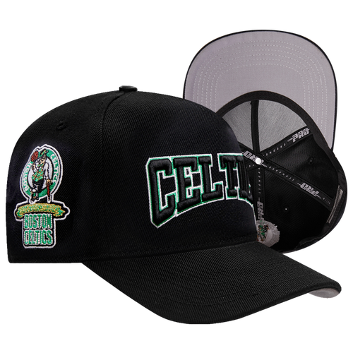 

Pro Standard Mens Pro Standard Celtics Crest Emblem Flatbrim Snapback - Mens Black/Black Size One Size