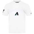Pro Standard Diamondbacks Living Large Drop Shoulder T-Shirt - Pro Standard White/Maroon Teal
