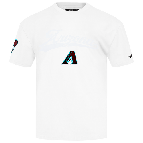 MENS - Pro Standard Diamondbacks Living Large Drop Shoulder T-Shirt - White/Maroon Teal
