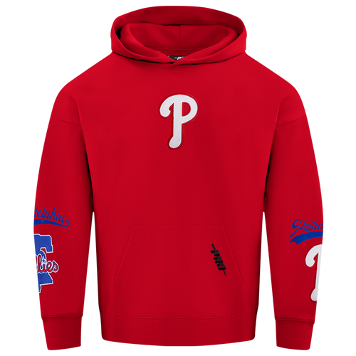  - Pro Standard Phillies Living Large Drop Shoulder PO Hoodie - Blue/Red White