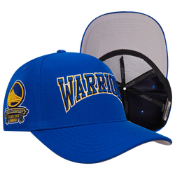 Men's - Pro Standard Warriors Crest Emblem Flatbrim Snapback - Blue/Blue