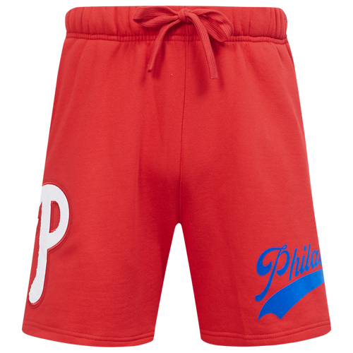 MENS - Pro Standard Phillies Living Large Fleece Shorts - Red/Blue White