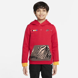 Boys' Grade School - Nike Air Club Hoodie - Red/Yellow
