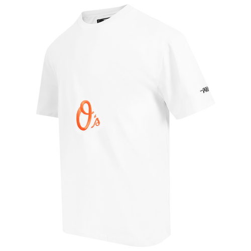 MENS - Pro Standard Orioles Living Large CJ Drop Shoulder T-Shirt - White/Black Orange