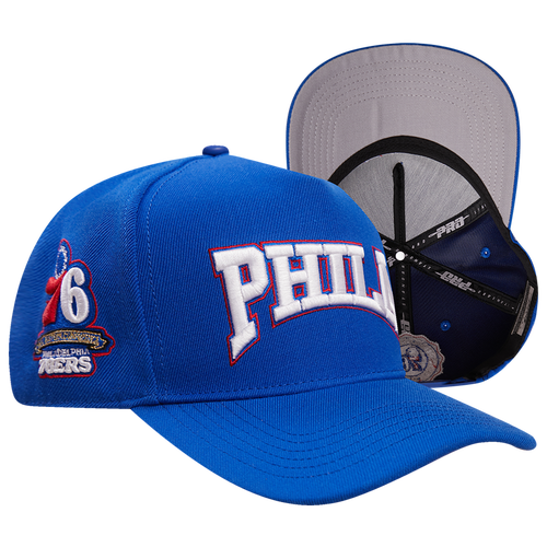 

Pro Standard Mens Pro Standard 76ers Crest Emblem Flatbrim Snapback - Mens Blue/Blue Size One Size