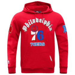 Men's - Pro Standard 76ERS OLD ENGLISH FLC PO HOODIE - Red