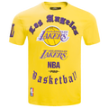 Pro Standard LAKERS OLD ENGLISH SJ TEE - Pro Standard Yellow