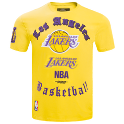 Men's - Pro Standard LAKERS OLD ENGLISH SJ TEE - Yellow