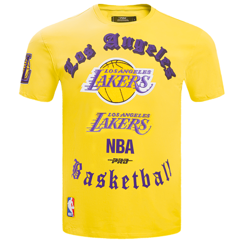 Pro Standard LAKERS OLD ENGLISH SJ TEE - Pro Standard Yellow