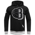 Pro Standard NETS MASH UP RIB FLC PO HOODIE - Pro Standard Black/Gray