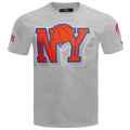Pro Standard Knicks Mash Up T-Shirt - Pro Standard Heather Grey