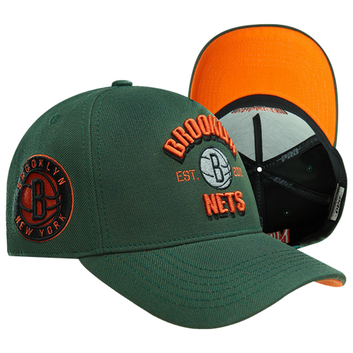 

Pro Standard Mens Pro Standard Nets Script Pinch Front Snapback - Mens Orange/Olive Size One Size