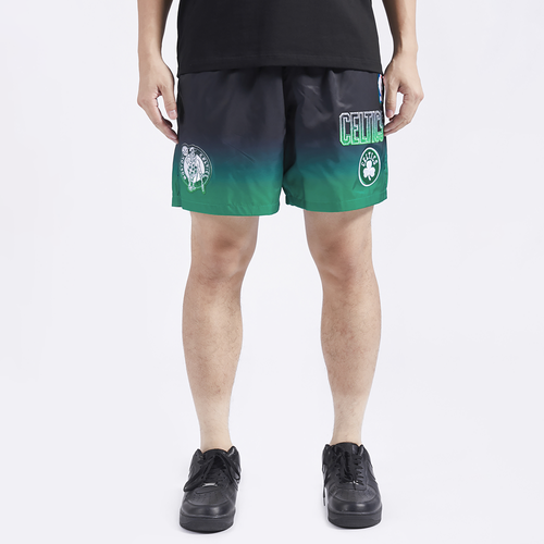 

Pro Standard Mens Pro Standard Celtics OS Letters Ombre Woven Shorts - Mens Black/Green Size M