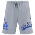 Pro Standard Dodgers Living Large Fleece Shorts - Pro Standard Blue/Gray