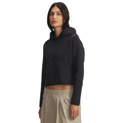 WOMENS - Under Armour Unstoppable Fleece Hoodie - Black