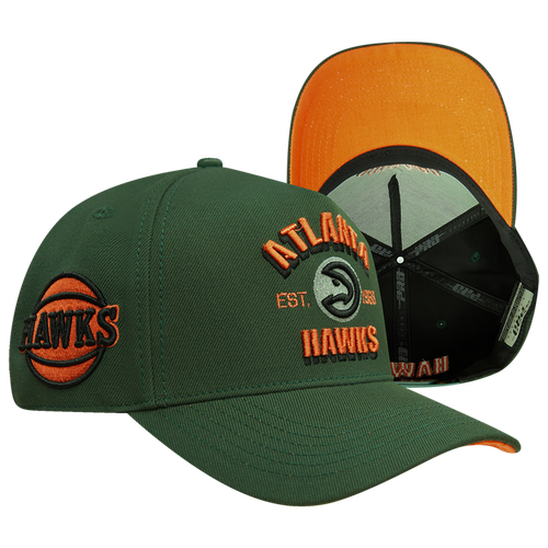 

Pro Standard Mens Pro Standard Hawks Pinch Front Snapback - Mens Orange/Olive Size One Size