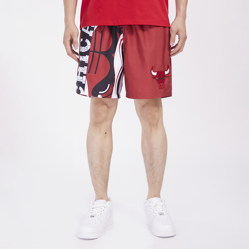 MENS - Pro Standard Bulls Split Mash Up Logo Woven Shorts - Multi