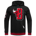 Pro Standard BULLS MASH UP RIB FLC PO HOODIE - Pro Standard Black/Red