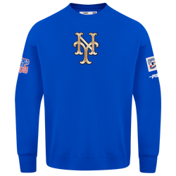Men's - Pro Standard Mets Champs Drop Shoulder Crew - Multi/Blue