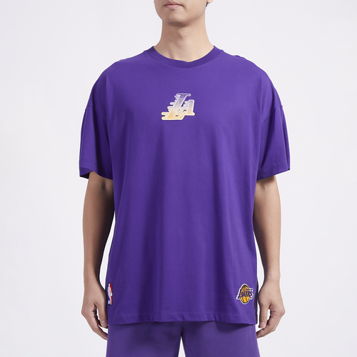 

Pro Standard Mens Pro Standard Lakers Oversized Large Letters CJ DS T-Shirt - Mens Purple/Purple Size L