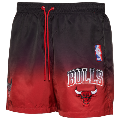 MENS - Pro Standard Bulls OS Letters Ombre Woven Shorts - Red/Black