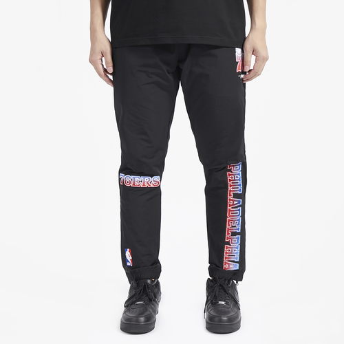 

Pro Standard Mens Pro Standard 76ers OS Letters Woven Pants - Mens Black/Black Size L