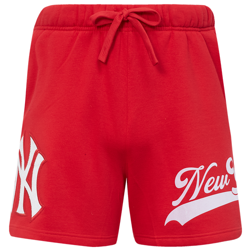 MENS - Pro Standard Yankees Living Large Fleece Shorts - Red/White