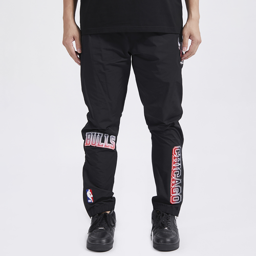 

Pro Standard Mens Pro Standard Bulls OS Letters Woven Pants - Mens Black/Black Size M