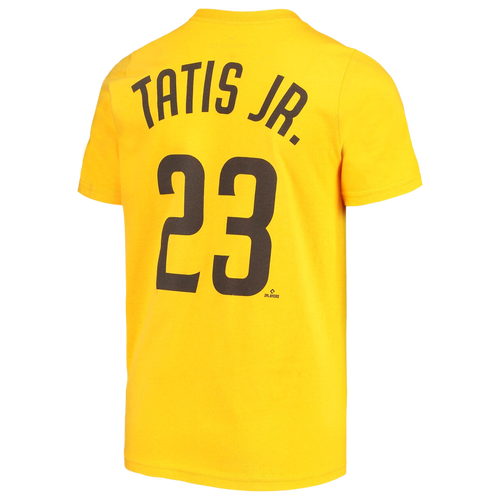 

Nike Boys Fernando Tatis Jr. Nike Padres Player Name & Number T-Shirt - Boys' Grade School Gold Size L