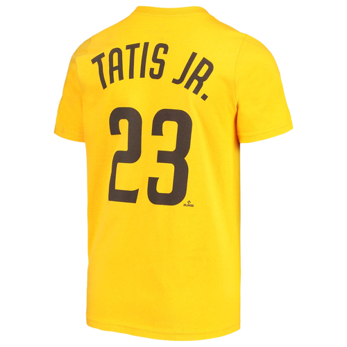 

Nike Boys Fernando Tatis Jr. Nike Padres Player Name & Number T-Shirt - Boys' Grade School Gold Size S