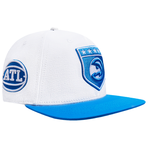 

Pro Standard Mens Pro Standard Hawks Military Pinch Front Snapback Hat - Mens Blue/White Size One Size