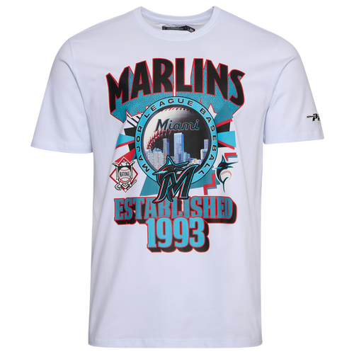 MENS - Pro Standard Miami Marlins Deco SJ T-Shirt - Fc White/Multi