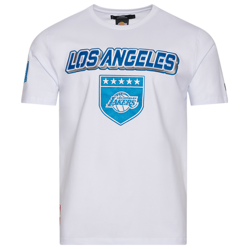 

Pro Standard Mens Pro Standard Lakers Military SJ T-Shirt - Mens White/Blue Size S