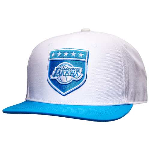 MENS - Pro Standard Lakers Military Pinch Front Snapback Hat - White/Blue