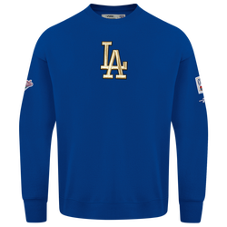 Men's - Pro Standard Dodgers Champs Drop Shoulder Crew - Blue/Multi