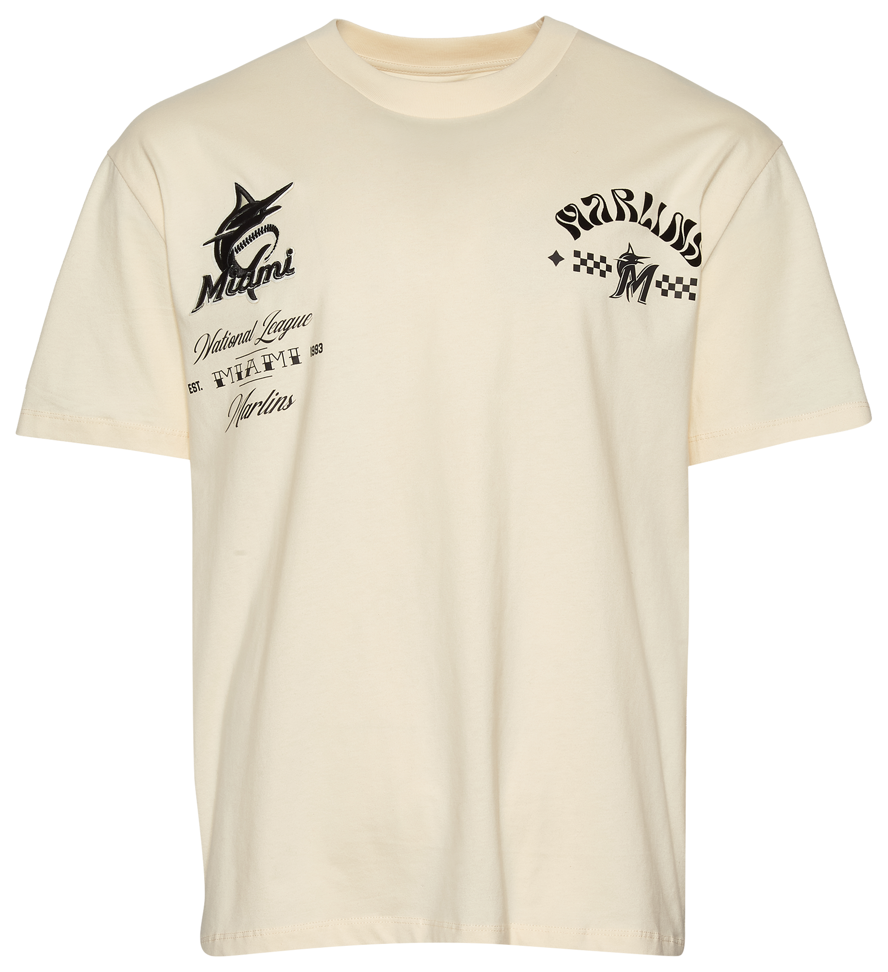 Pro Standard Marlins Wavy Pro Drop Shoulder FC T-Shirt - Men's
