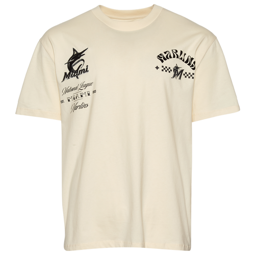 MENS - Pro Standard Marlins Wavy Pro Drop Shoulder FC T-Shirt - Tan