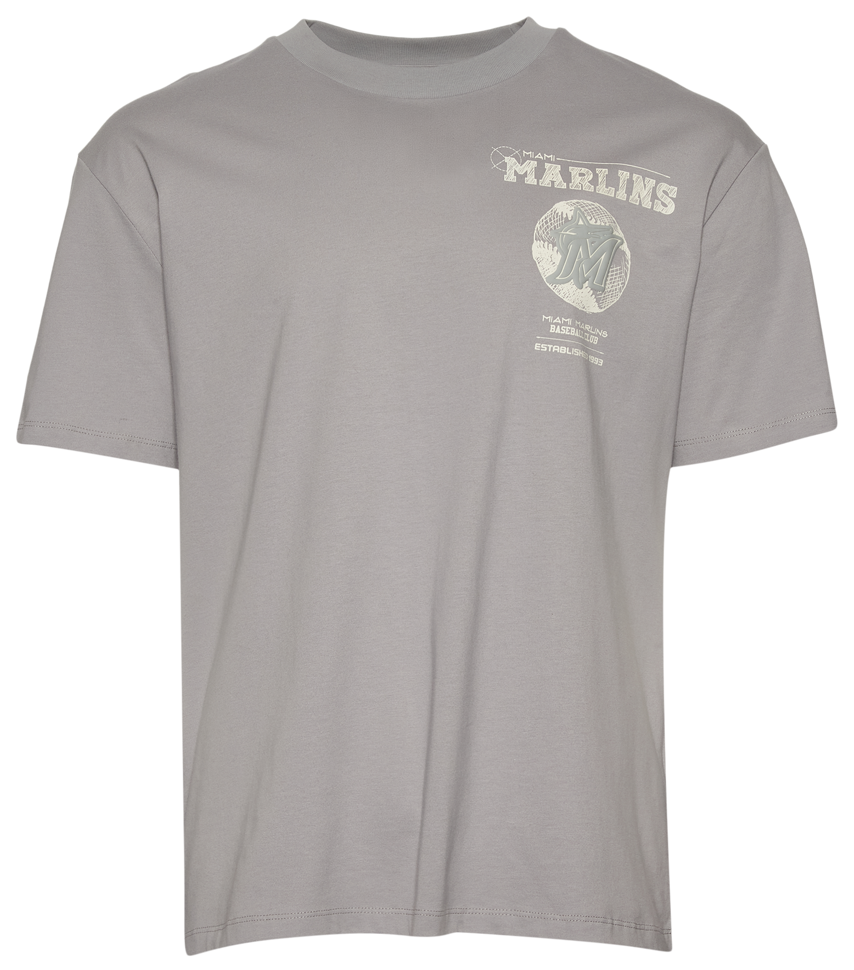 Pro Standard Marlins Blueprint Pro Drop Shoulder FC T-Shirt - Men's