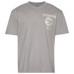 Men's - Pro Standard Tigers Blueprint Pro Drop Shoulder FC T-Shirt - Silver