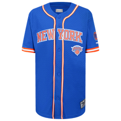 Boys' Grade School - Pro Standard New York Knicks Classic Mesh Button Down Shirt - Royal Blue/Orange