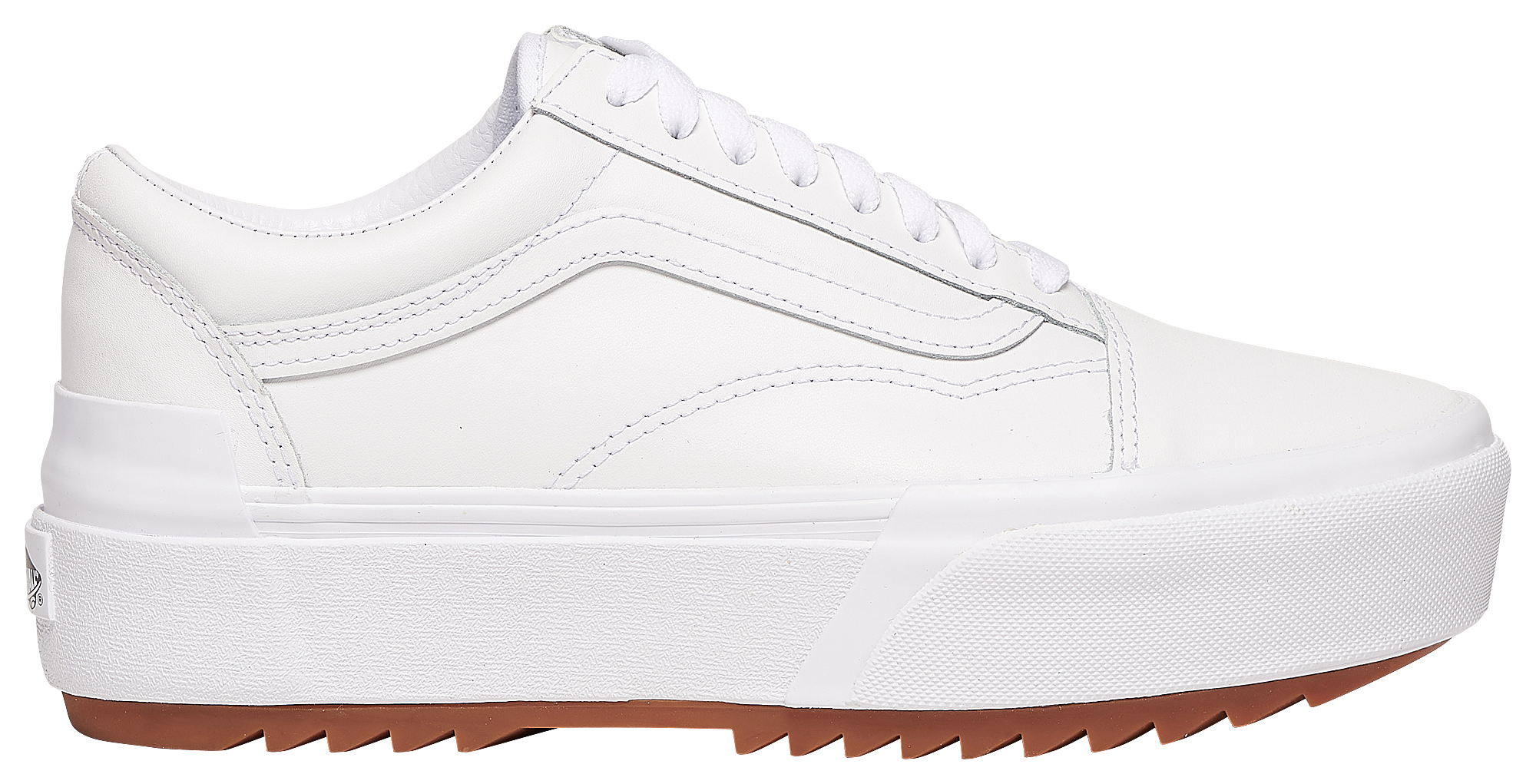 leather old skool stacked vans