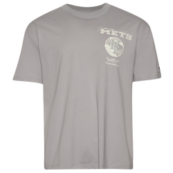 Men's - Pro Standard Mets Blueprint Pro Drop Shoulder FC T-Shirt - Silver