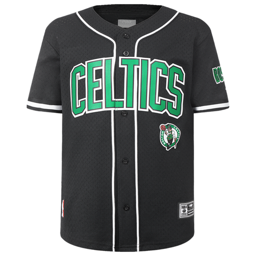 Pro Standard Boys  Boston Celtics Classic Mesh Button Down Shirt In Green