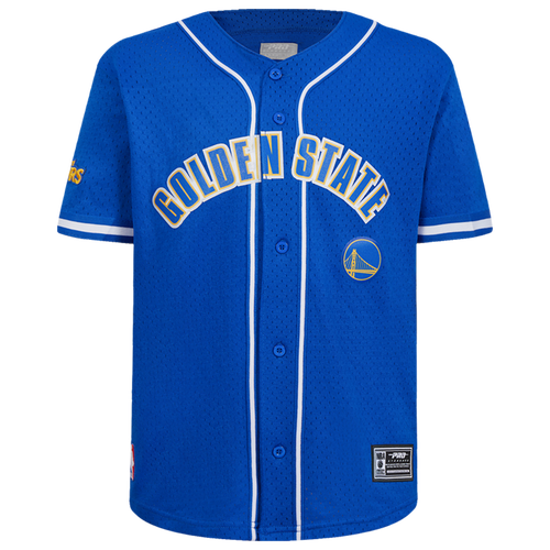  - Pro Standard Golden State Warriors Classic Mesh Button Shirt - Royal Blue