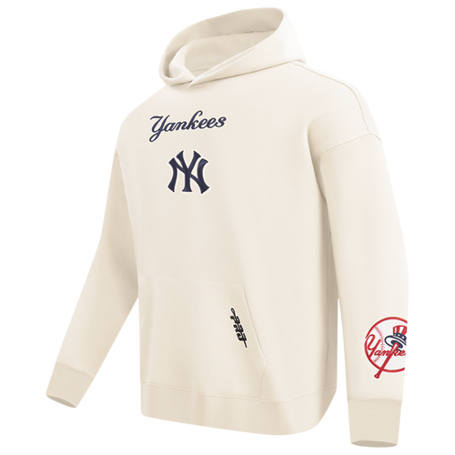 Pro Standard Yankees Pullover Hoodie - Pro Standard Eggshell