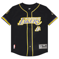 Boys' Grade School - Pro Standard Los Angeles Lakers Classic Mesh Button Shirt - Black/Purple