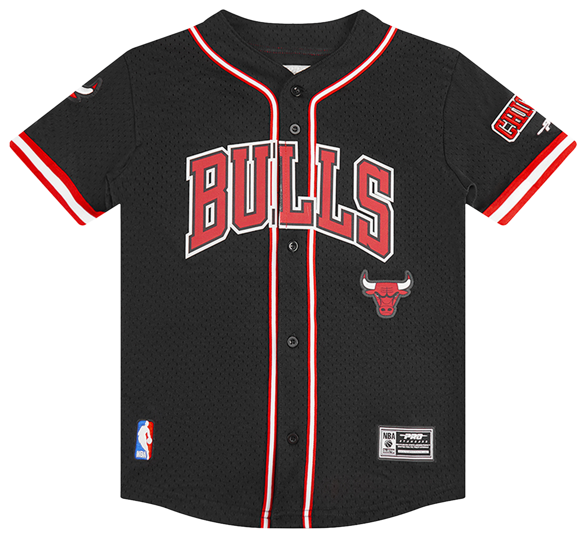 Pro Standard Chicago Bulls Classic Mesh Button Down Shirt - Boys