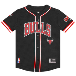 Boys' Grade School - Pro Standard Chicago Bulls Classic Mesh Button Down Shirt - Black/Red