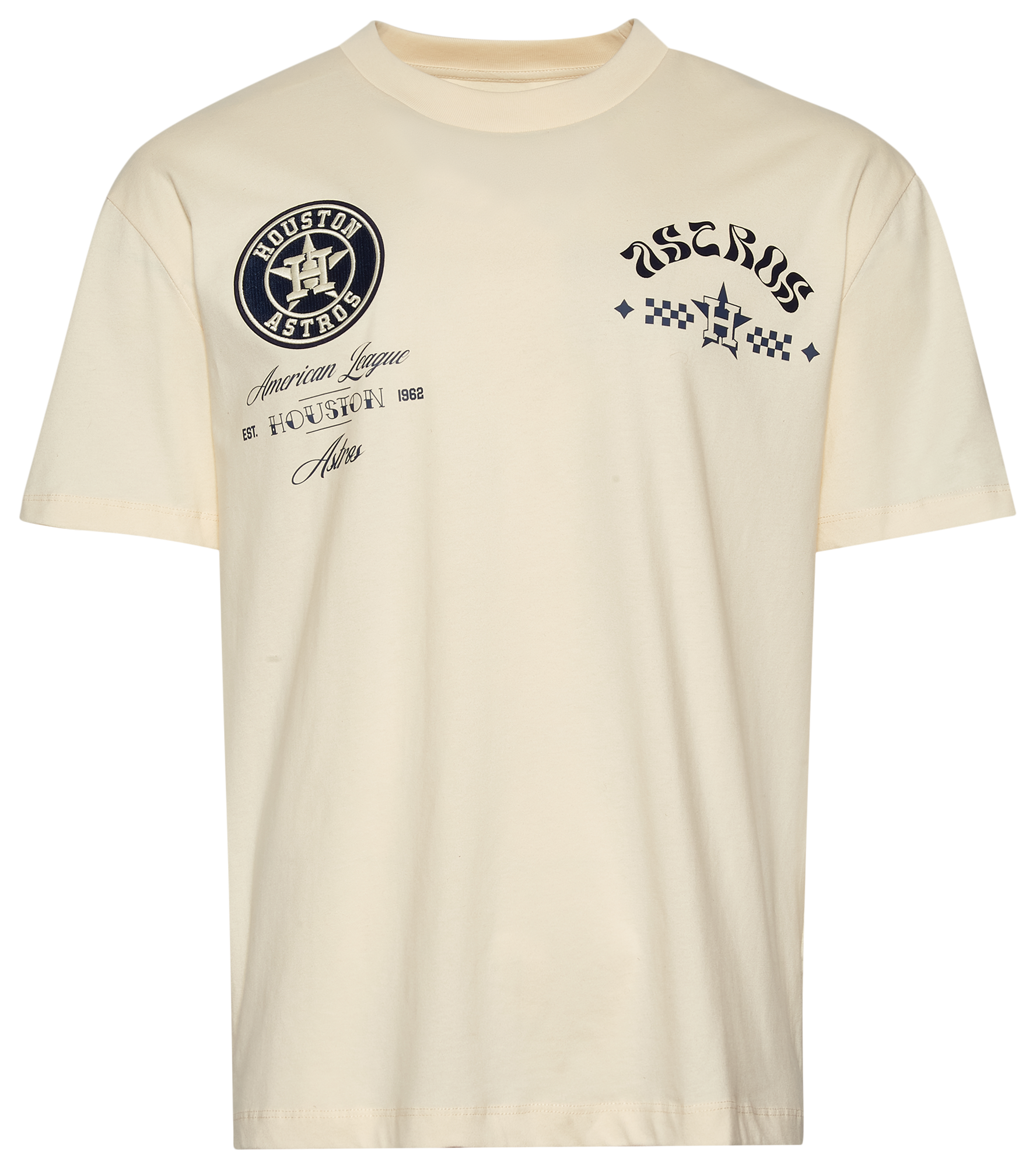 Pro Standard Astros Wavy Pro Drop Shoulder FC T-Shirt - Men's